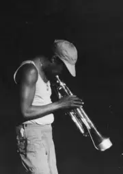 Miles Davis Playing The Trumpet 1970 OLD MUSIC PHOTO