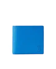 Grainy Leather TB Bifold Wallet One size Blue