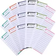 Didiseaon 40Pcs Sheets Expense Budget Sheets Assorted Color Cash Plan Consumption Cards for Personal Use Organize Monthly Billing Easy to Carry Material for Budgeting