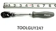 SNAP ON TOOL DK TITANIUM 1/4 Drive Hard Grip Long Flex Head Ratchet THLFD72 DT+