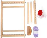 Trisar Weaving Loom Kit, Wooden Tapestry Looms with Wooden Comb, Shuttle, Thread Post & Woolen Thread, Develops Creativity, Ideal for Kids