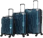 [Habrur] Checked Luggage Carry On Luggage 3-Piece Luggage Sets Large Capacity Suitcases Carry On Luggage TSA Customs Suitcase Luggage Suitcase (Color : Blue, Size : 20+24+28in)