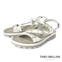 在飛比找momo購物網優惠-【TINO BELLINI 貝里尼】希臘進口灰白色蛇紋繞帶休