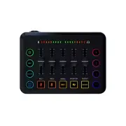 Gaming Audio Mixer Streaming 5-Channel RGB Mixer with XLR Microphone Interface