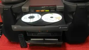 ~【白姫部屋】~ SONY 索尼 新力 GR8 床頭組合音響 重低音 3CD 雙卡匣 電台 附遙控器