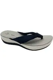 Clarks Cloudsteppers Solid Thong Sandals Arla Glison Blue Heather