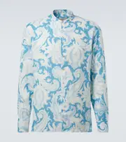 [Etro] Etro Floral linen shirt UK 14,5 blue