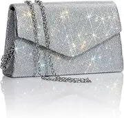 [Elsblossion] GEGELE Women's Sparkly Evening Bags Glitter Rhinestone Clutch Purse for Party Prom Wedding