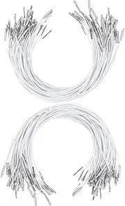 CLISPEED 200Pcs Elastic String with Metal Ends Durable Round Craft Cord for DIY Masks Hats File Folders and School Projects Lightweight and Flexible and Material