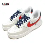 NIKE 休閒鞋 WMNS AIR FORCE 1 07 LX 女鞋 白 紅 蛇紋 反光 AF1 鑽石 DV1493-161