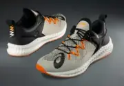 ASICS MICROFLUX GREY ORANGE MEN'S RUNNING SHOES JOGGING SPORT SHOES 1021A233-020