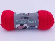 NEW LOT of 5 Vintage Caron SIMPLY SOFT Yarn Skeins in #9729 Red 100% Acrylic