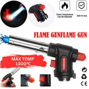 OZNALA Butane Gas Torch Blow Lighter Flame Gun Burner Torch Welding BBQ Kitchen Baking