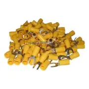 ST-118 Yellow 10/12 Gauge or AWG #8 Spade Terminal (100/pack)