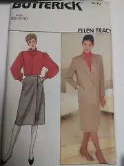 Jacket Blouse Shirt Tie 12 14 16 Butterick 4776 Sewing Pattern UC VTG 80s Tracy