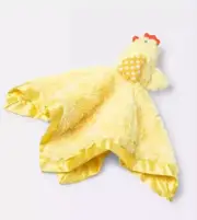 Cloud Island Yellow Chicken Baby Lovey Blanket Plush Crinkle Satin Target New
