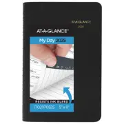 AT A GLANCE 2025 Appointment Book Planner Daily 5IN x 8IN Small Black