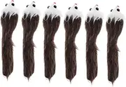 Alasum 6pcs Catnip Plush Mouse for Cats Soft Squeaker Interactive Cat for Indoor Fun Environment for Kittens and Reduces Loneliness