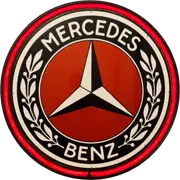 LARGE Mercedes Benz Bar Garage Wall Light Sign RED Neon