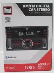 Dual XD288T AM/FM Radio Aux USB Double Din Bluetooth Digital Car Stereo F2