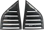 Compatible for 2008-2023 Dodge Challenger Rear Side Window Shutter Louvers Scoop Cover Vent Car Accessories Auto Parts Matte Black(Gloss Black)