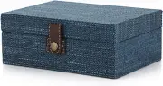 ✨Treasure Chest Box Wooden Decorative Trinket Jewelry Box with Clasp Memento Ca