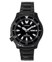 Citizen Promaster NY0135-80E 200M Mens Watch Hacking Function Day/Date Stainless Steel Black Dial Automatic Diver 200M