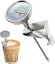 Milk Froth Temperature Gauge - Stainless Steel Water Temperature Gauge with Clip | Water Temp for Coffee Drinks, Chocolate Milk Foam, Oven Temperature Gauge Pochy