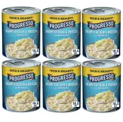 Progresso Rich & Hearty Soup CREAMY CHICKEN & BROCCOLI (6 Cans) Ready to Eat