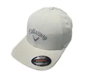 NEW 2025 Callaway Golf Stretch Fit Light Gray Fitted L/XL Hat/Cap