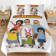 a1635 Bob\'s Burgers Duvet Cover Set, 3 Piece Bedding Set 86x70" Double Sided Printing Decorative Comforter Cover Set (1 Duvet Cover + 2 Pillow Shams)