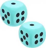 KICHOUSE 2pcs Large Eva Dice for Games Lightweight Number Learning Dice Fun Party Game Props Soft Dices for Adults for Themed Events and Activities