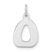 Sterling Silver Bubble Block Initial O Charm