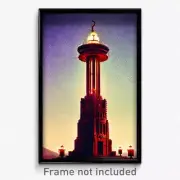 Pixel Art Poster - Pristine Canton (8 Bit Psychedelic Trippy Video Game Print)