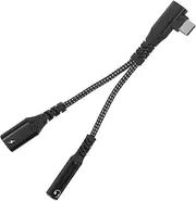 Operitacx USB C Headphone Adapter Fast Charging and Audio Conversion Type C to Adapter for Laptop and Mobile Devices Unique Bent Design for Easy Portability