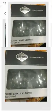 Lot 2 sets Dashing Whiskey Glass Set with Ice Mold Gift Set .