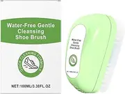 [Generic] Sneaker Cleaner - White Shoe Cleaner Sneakers Kit | 100ml Cleaning Kit with Brush Portable Boot Eraser for Suedes, Home Use & Travel