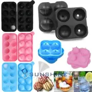 Silicone Big Ice Cubed Maker Large Cube Square Tray Molds Whiskey Ball Cocktails