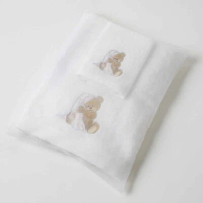 Bath Towel & Face Washer Set in Organza Bag - Notting Hill Bear
