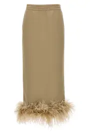 PRADA Feather Midi Skirt