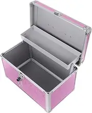 [WATIIFUFU] Cosmetic Case Multifunctional Storage Box Multi Functional Storage Box Medical Kit Storage Box Tool Case Multifunctional Storage Rack Train Case with Lock Pro of Metal Storage Case