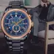 【CITIZEN 星辰】Eco-Drive 環保光動能萬年曆計時手錶-午夜藍 送行動電源 畢業禮物(BL5546-81L)