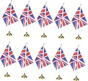TOGEVAL 48 Pcs Flag for Kingdom Desk Flag Union Jack Flags Desk Decor for Men Table Top Flag Country Flags United Kingdom Decorations Red Flags Flag Pole World Flags