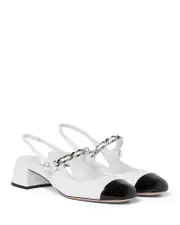 Miu Miu Women's Cap Toe Iconic Slingback Pumps