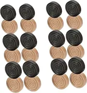QUMIIRITY 24pcs Wooden Round Threaded Chess Pieces Checkers for Board Games Ergonomic Design Present for Game Enthusiasts and Collectors for Checkers and Backgammon