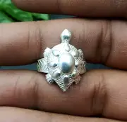 Real 925 Sterling Silver Turtle/Tortoise Ring Pretty Gifts for Men Women