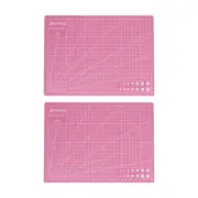 2pcs A4 Self-Healing Cutting Mat 12"x9" Double-Sided Cutter Board Pink