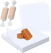 Wexpw 1000 Pieces Wax Candy Wrappers - Twisting Wax Paper Square Sheets 4.8x4.8inch - Caramel Candy Taffy Treats Lollipop Wrappers
