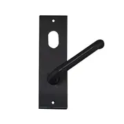 Legge Alpha 29 Internal Door Lever On Plate Cylinder with Hole Lever Matt Black