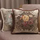 CURCYA Luxury Chenille Cushion Cover Jacquard European Sofa Decor Pillow Covers